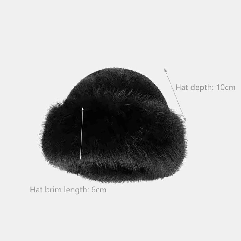 Women's Faux Fox Fur Winter Hat – Windproof Ear Warmer Ski Cap