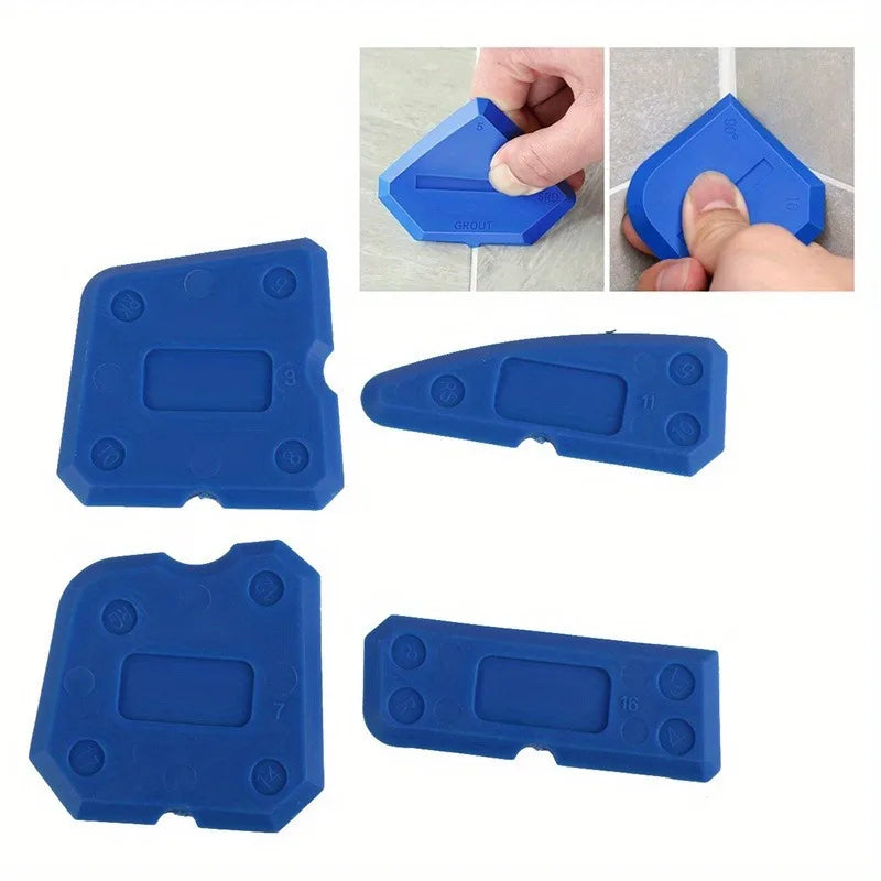 4-Piece Caulking Tool Set – Silicone Sealant Applicator Kit