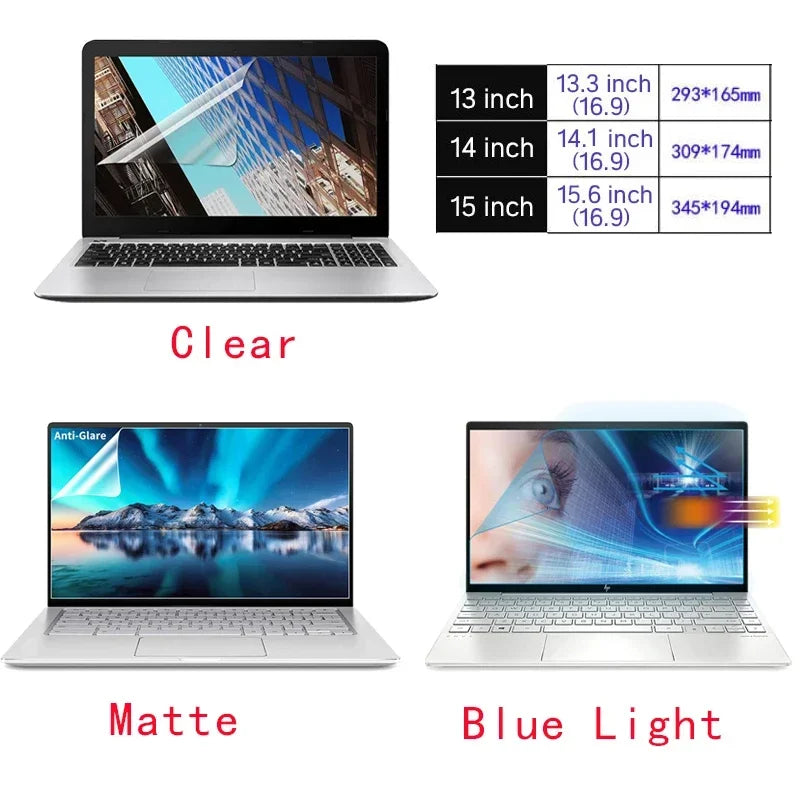 15.6" 16:9 Laptop Screen Protector Film – Dell ASUS Lenovo