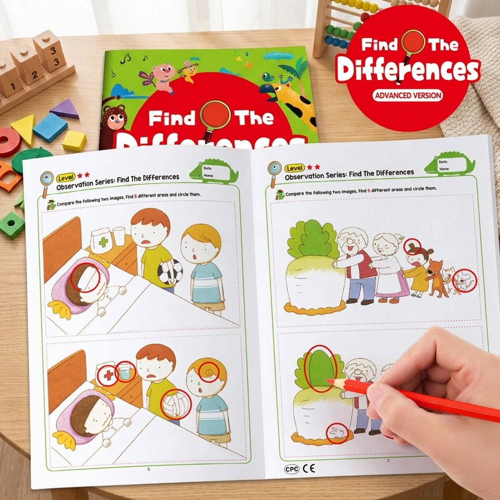 Kids Find the Difference Book – Logic & Visual Skills Ages 3–6