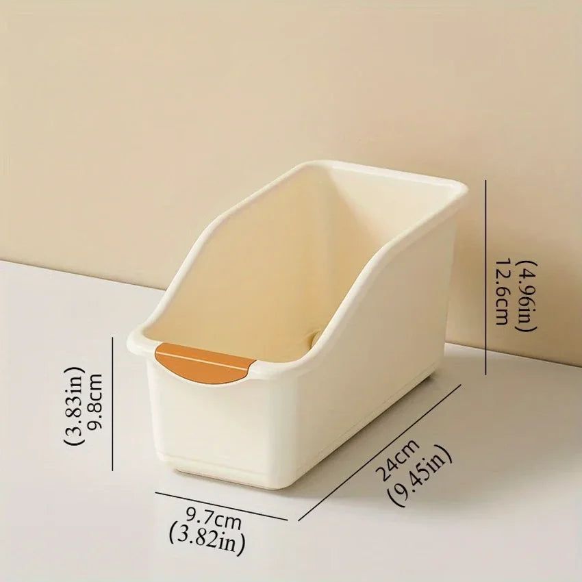 Curved Plastic Storage Bins Set – Multipurpose Home Organizer