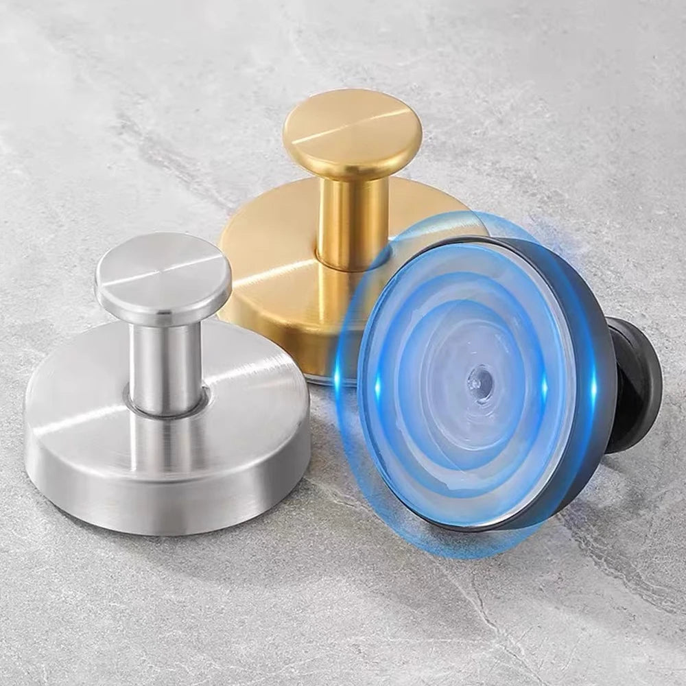 No-Drill Suction Cup Hooks Stainless Steel – Bathroom & Kitchen