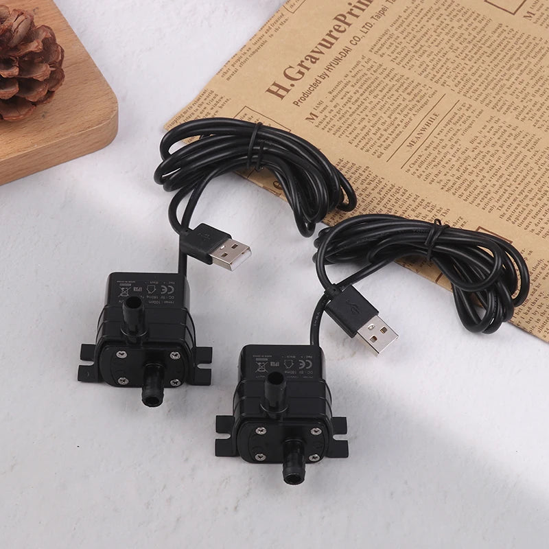 USB Brushless DC Water Pump 5V 1W 130L/H Submersible Aquarium