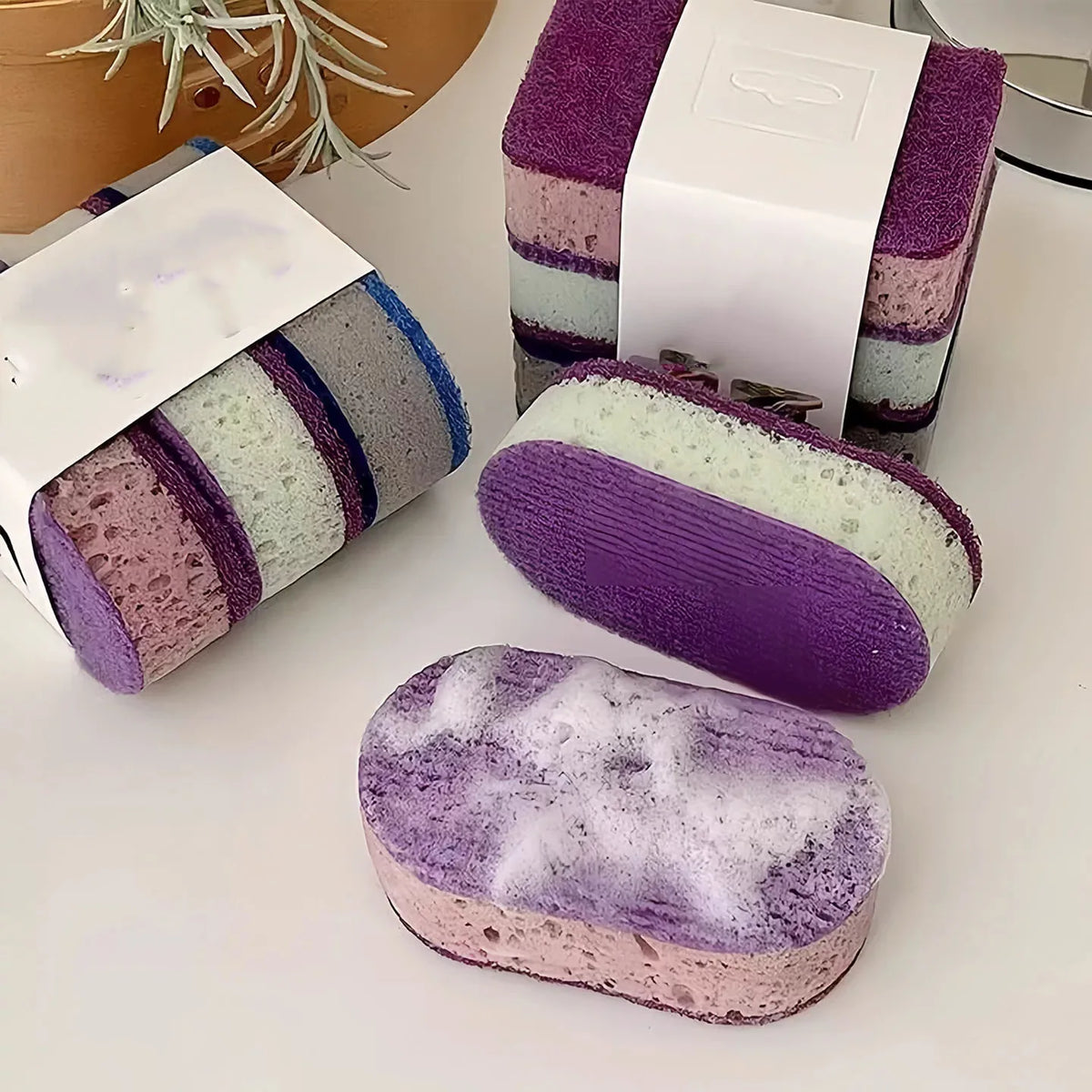 Double Sided Kitchen Sponge Scrubber for Dishes, Pots & Pans