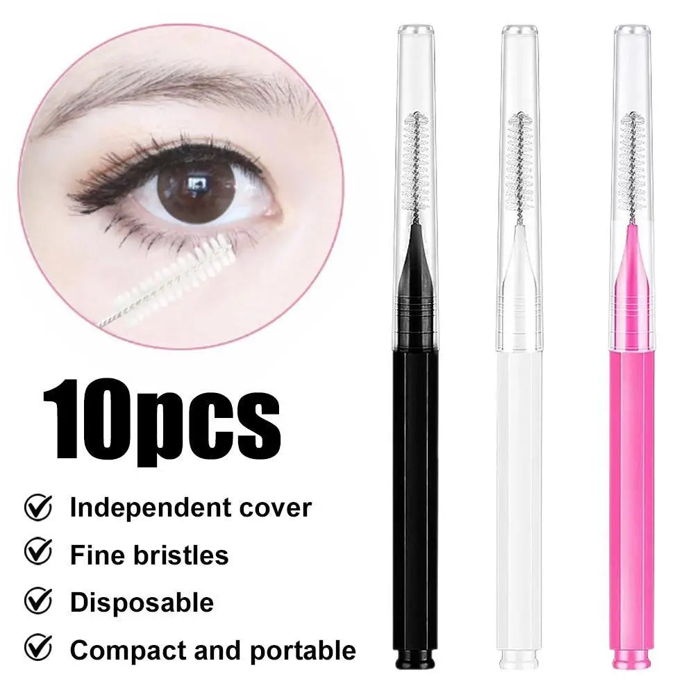 10-Pack Disposable Mascara Wands & Eyebrow Brushes | Lash Comb