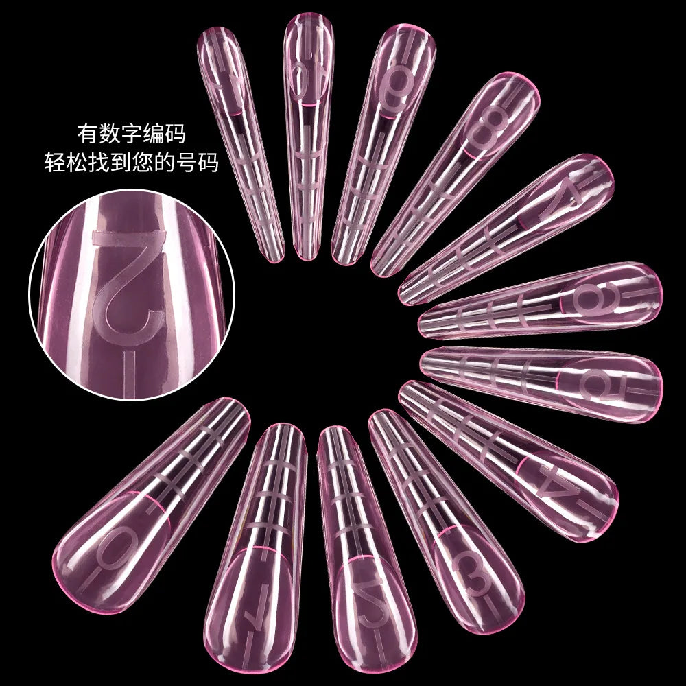 120pcs French Acrylic Nail Extension Mold Full Cover Press On Kit