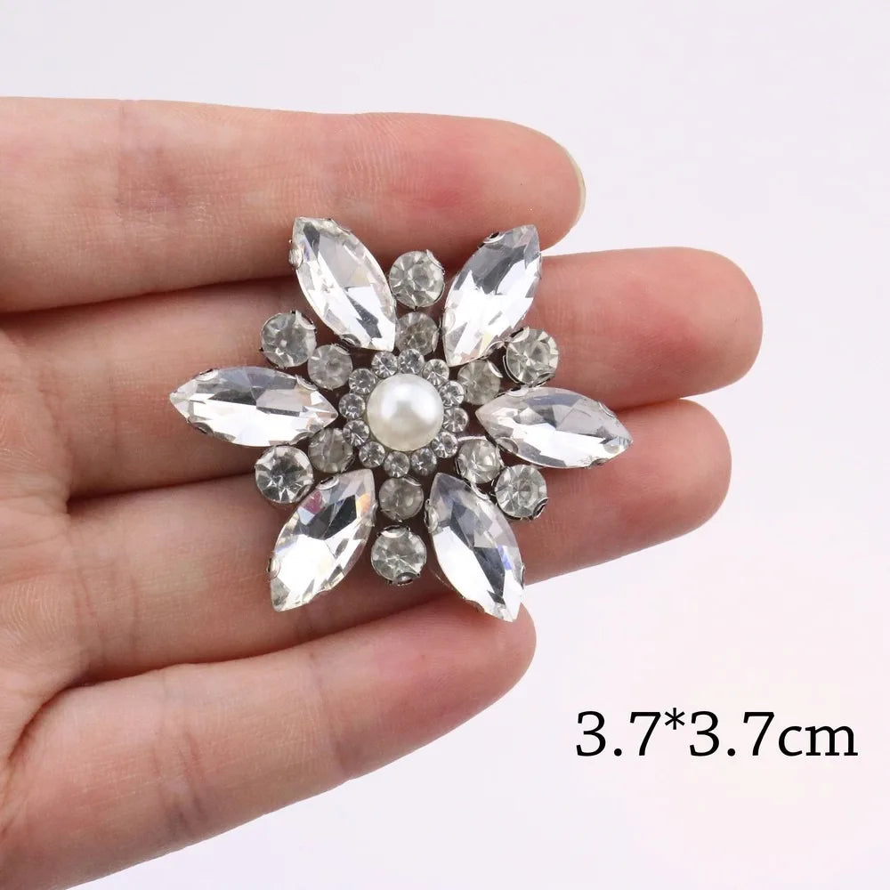 Crystal Rhinestone Beaded Applique Patch – Glue-On Diamond Trim