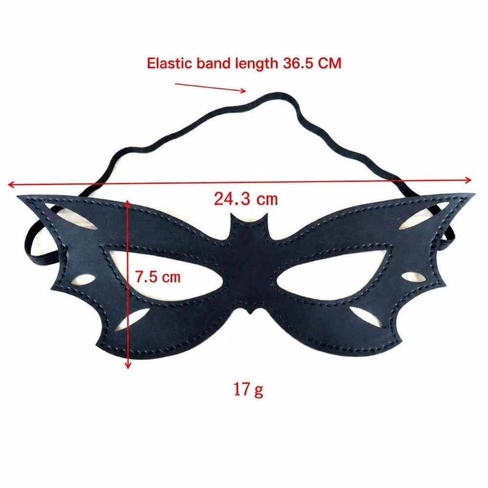 PU Leather Masquerade Mask – Bat Cat Bunny Halloween Cosplay