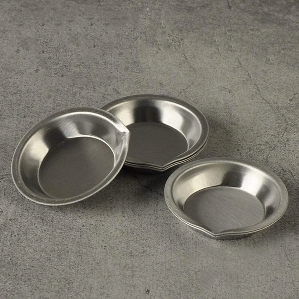 Stainless Steel Round Paint Palette Set | Metal Mixing Trays