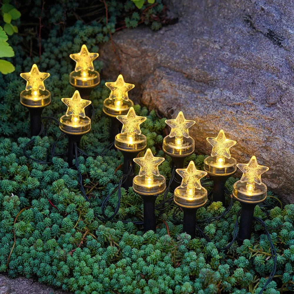 Solar Bubble Ball Ground Stake String Lights – Garden Décor