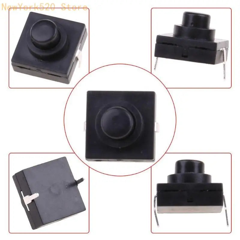 10-Pack Flashlight Push Button Switch 1A 30V 2-Pin CB-1212-112D