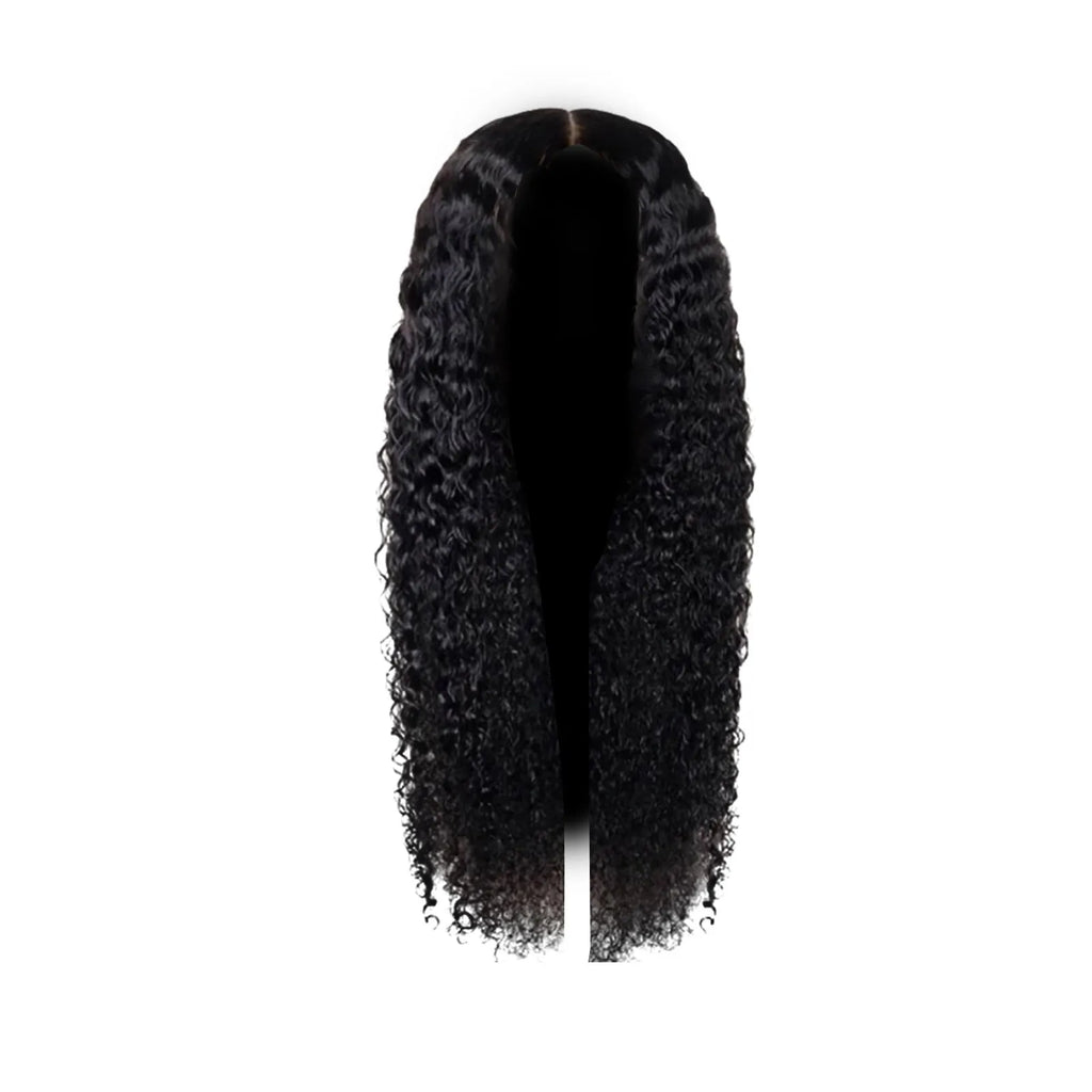 Deep Wave Synthetic Wig – Natural Black Curly U-Part Wig