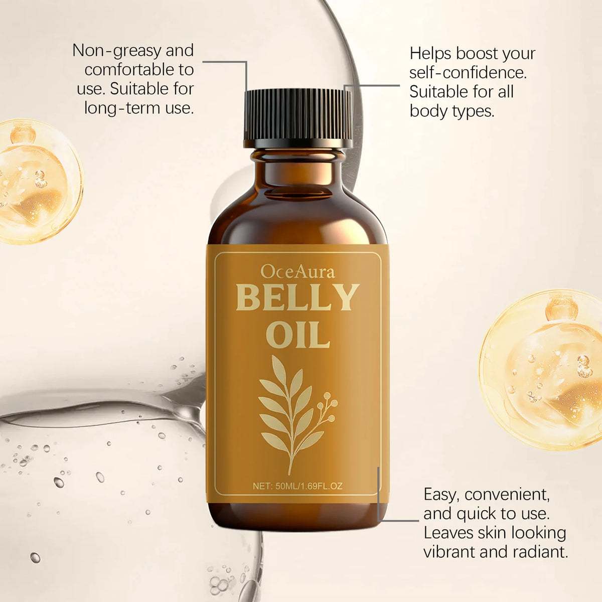 VIBE Body Firming Massage Oil – Belly, Cellulite & Skin Texture