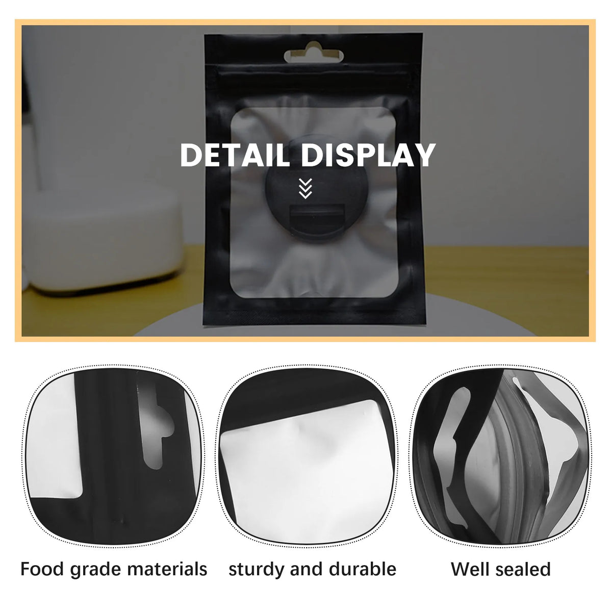 200-Pc Resealable Food Storage Bags with Clear Window | 6×10cm