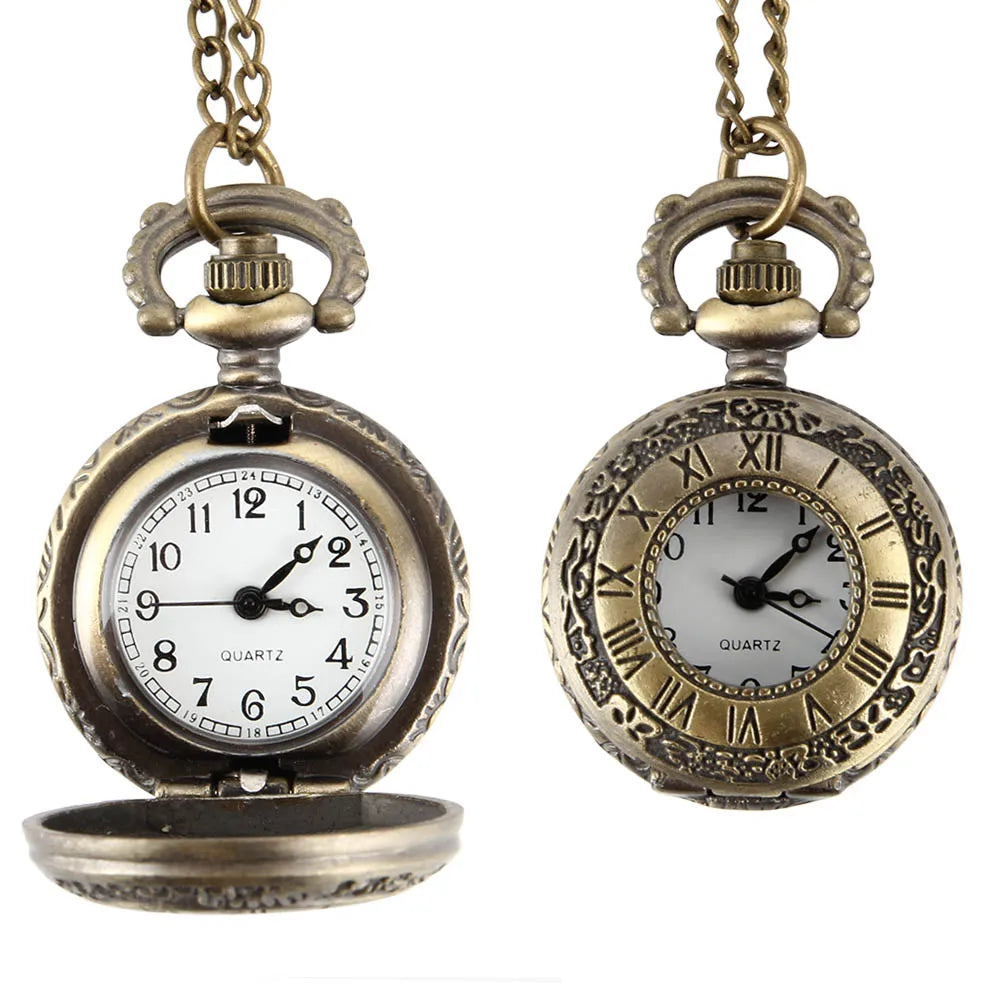 Vintage Dual Time Display Clock Necklace Watch | VIBE