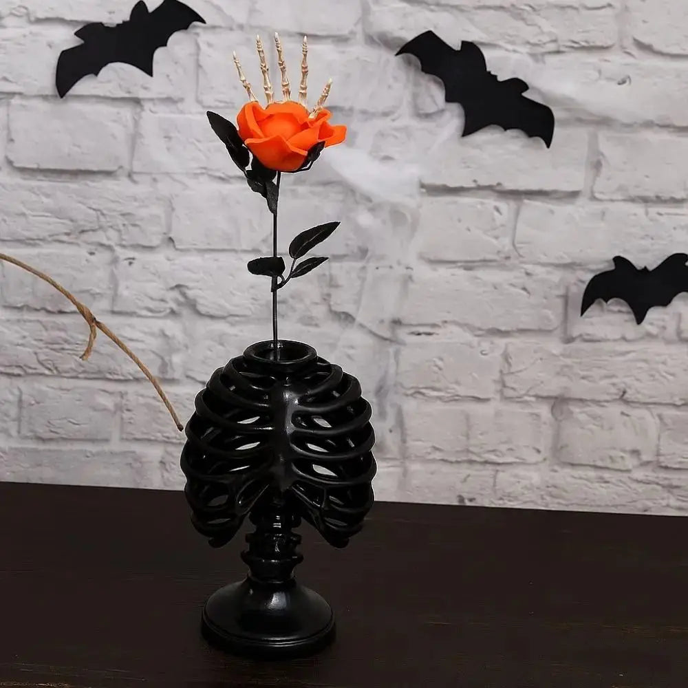 Skeleton Hand Rose Gothic Artificial Flower | Halloween Decor
