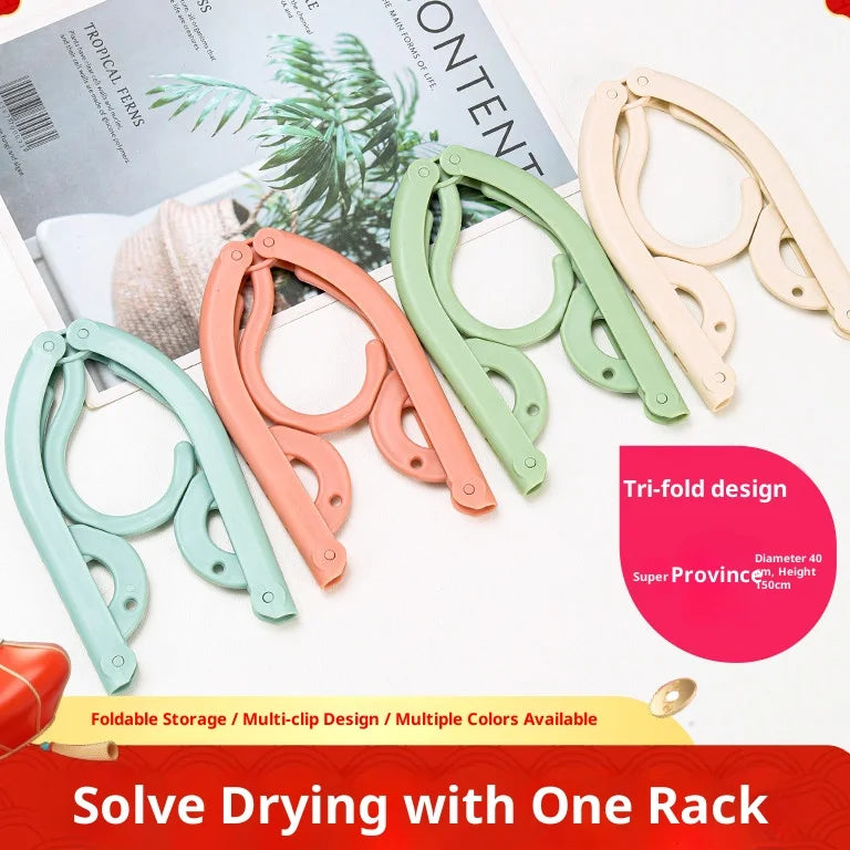 Portable Folding Travel Hangers – Windproof Non-Slip PP Plastic
