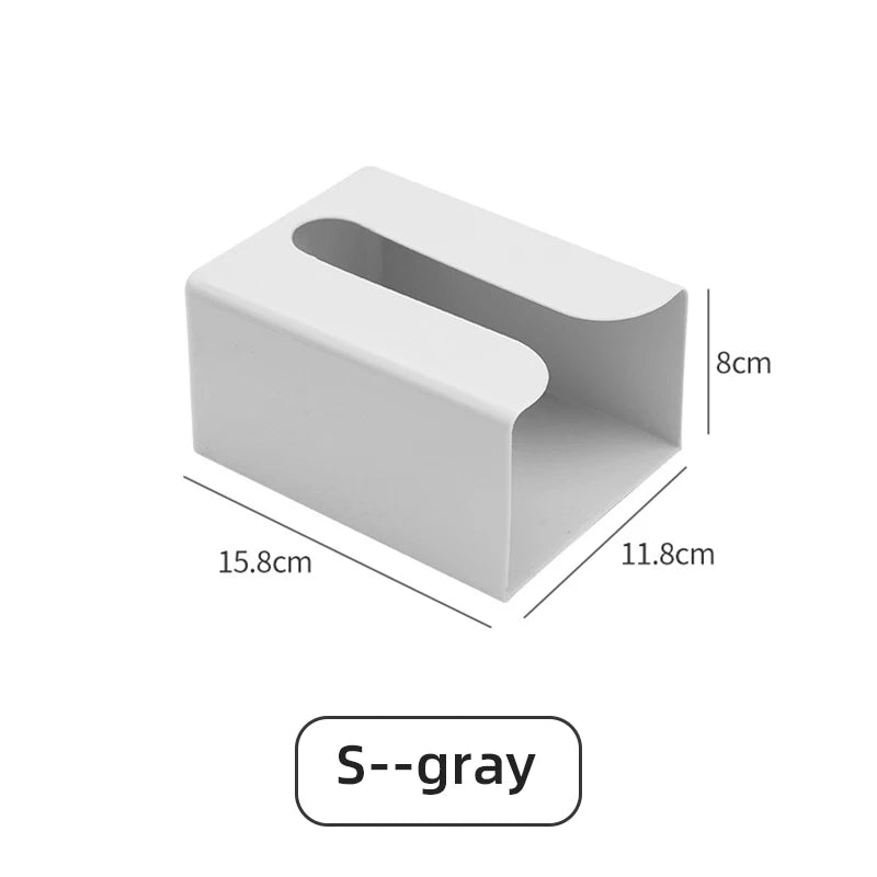 Wall-Mounted Punch-Free Tissue Box & Wet Wipes Dispenser