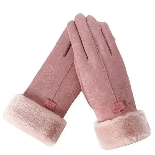 Touchscreen Winter Mittens – Warm Fleece Suede Gloves Unisex