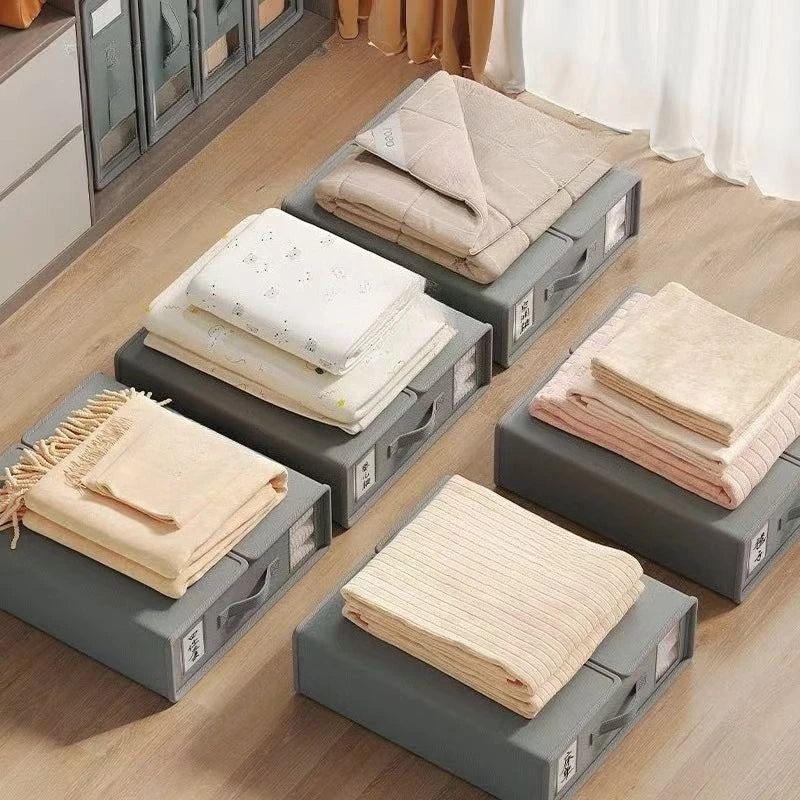 Foldable Nonwoven Bedding Storage Box | Duvet & Clothes Organizer