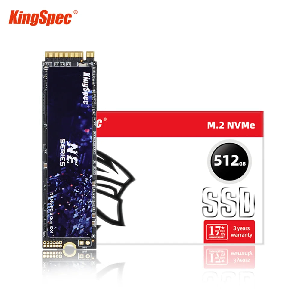 KingSpec M.2 NVMe SSD 128GB–2TB PCIe 3.0 Internal Drive 2280