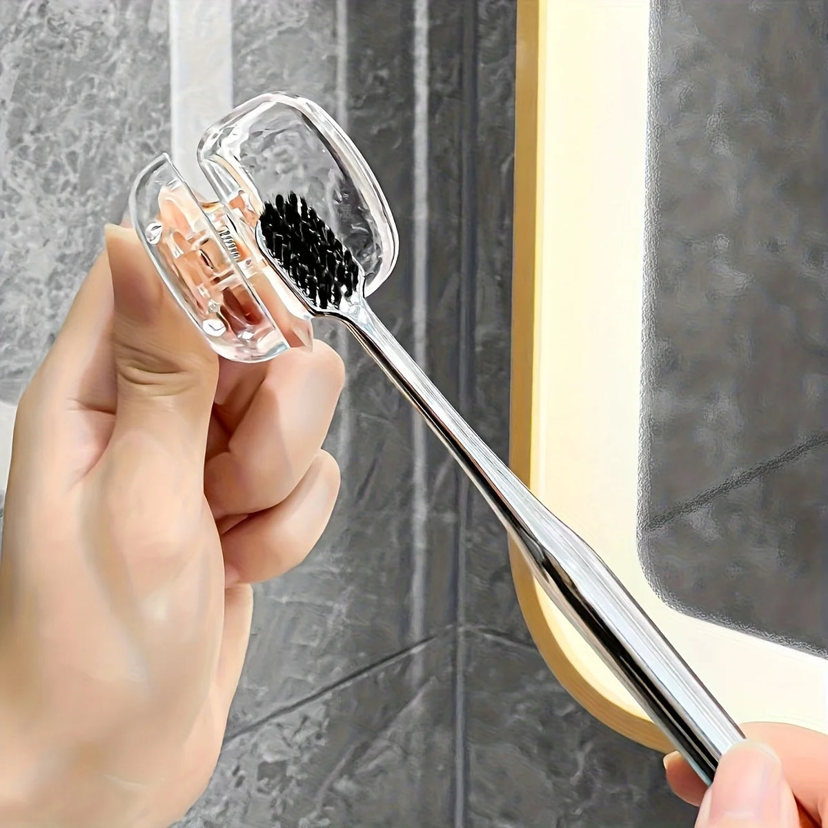 6-Pack Clear Toothbrush Head Covers – Dustproof Travel Caps