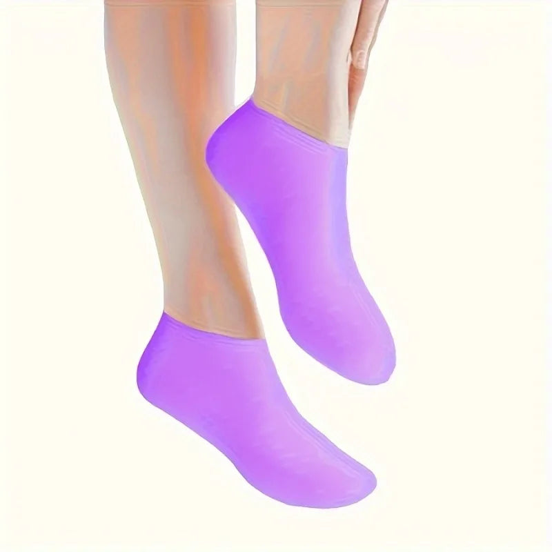 2-Pack Silicone Moisturizing Foot Socks – Exfoliating & Hydrating