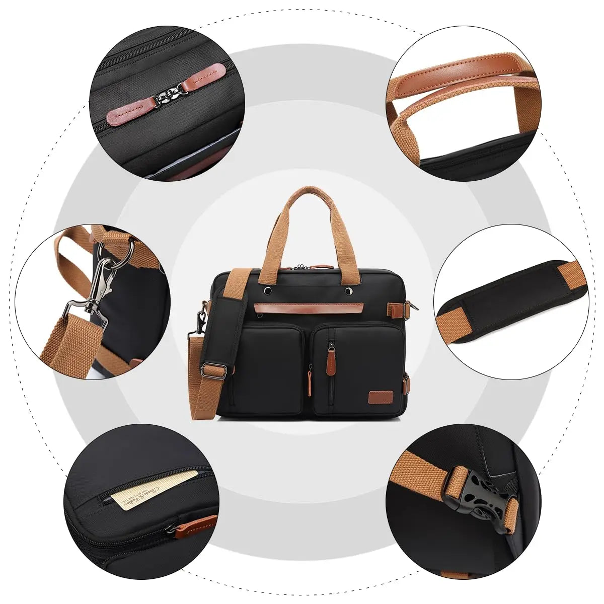 EGYAL 3-in-1 Laptop Backpack 17.3 & 15.6 Inch Business Bag