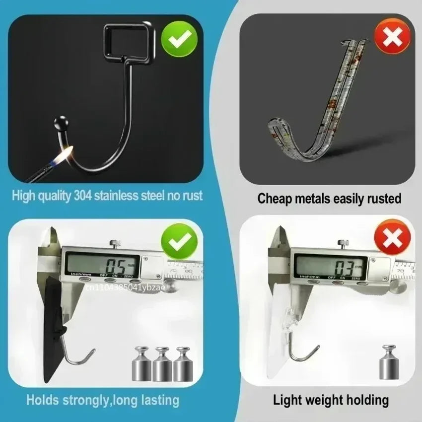 Rotating Self Adhesive Waterproof Wall Hooks – Kitchen & Bath