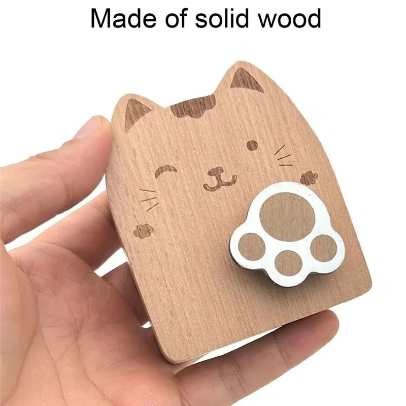 Wooden Cat Wind-Up Music Box – "You Are My Sunshine" Gift