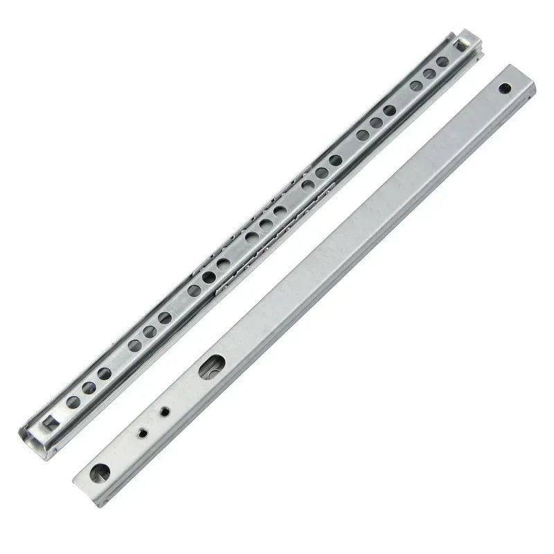 2Pcs Ball Bearing Drawer Slides 8"–16" Full Extension Steel