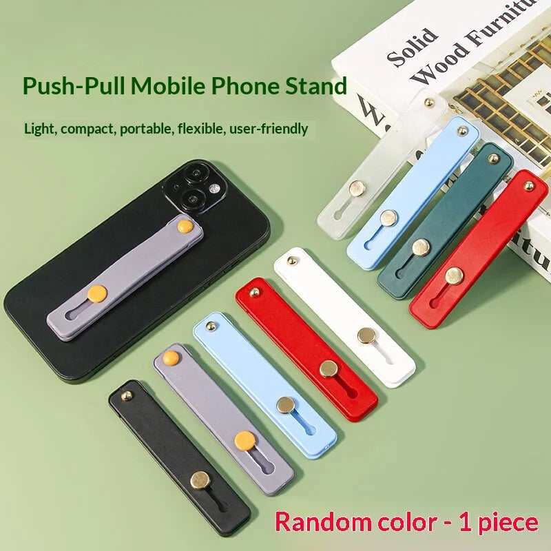 Sliding Phone Finger Strap Grip Holder & Foldable Stand