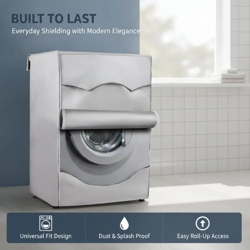Universal Silver Washing Machine Cover – Waterproof Front Load