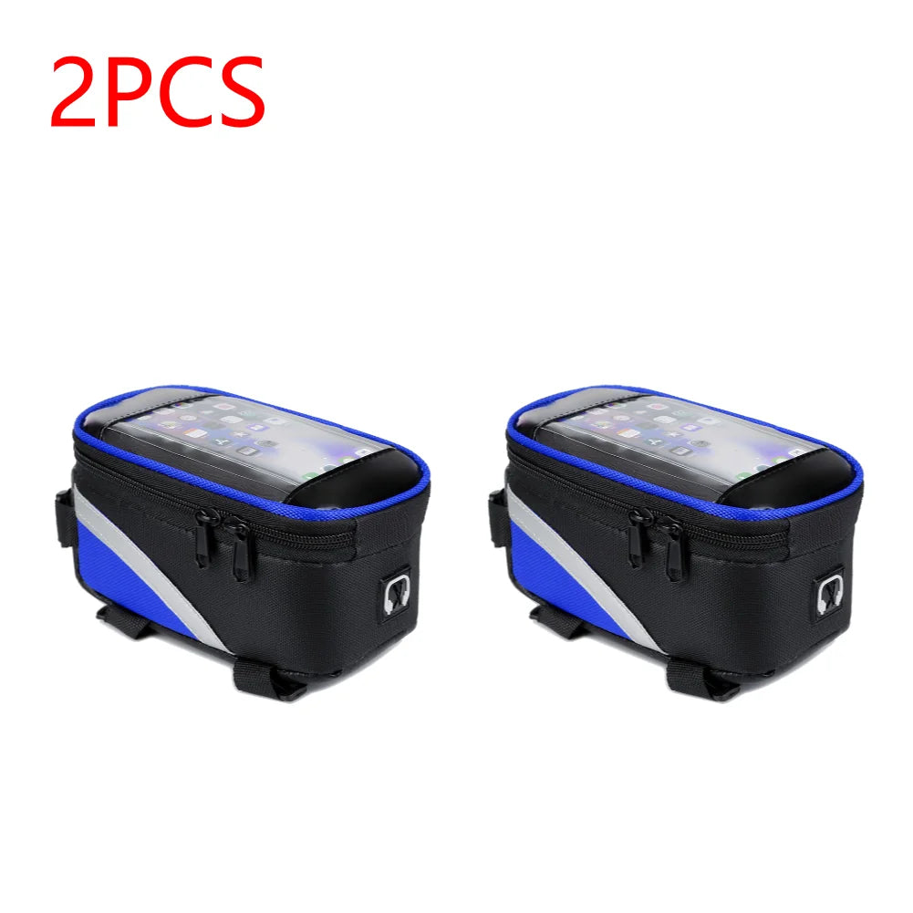 Waterproof MTB Bike Frame Bag – Touch Screen Phone Holder 6.7"