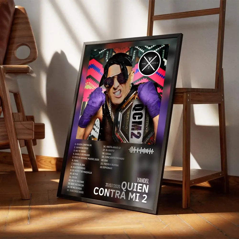 Yandels Music Rap Poster Waterproof Wall Art Sticker Home Decor