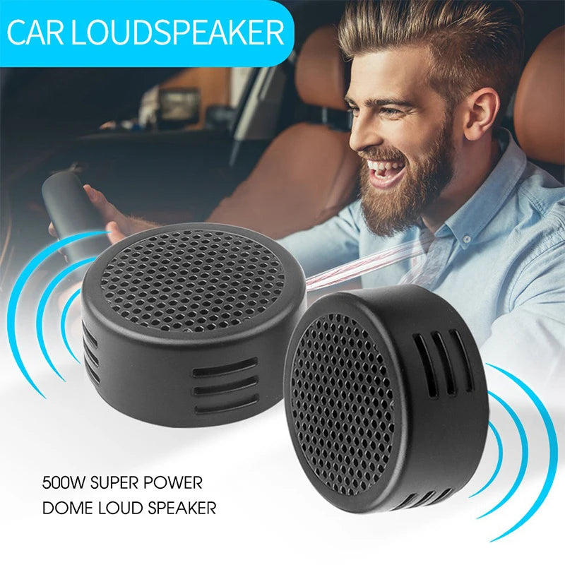 2-Pack 500W Mini Dome Car Tweeter Loudspeakers | Universal Fit