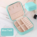 Portable PU Leather Travel Jewelry Box Zipper Organizer