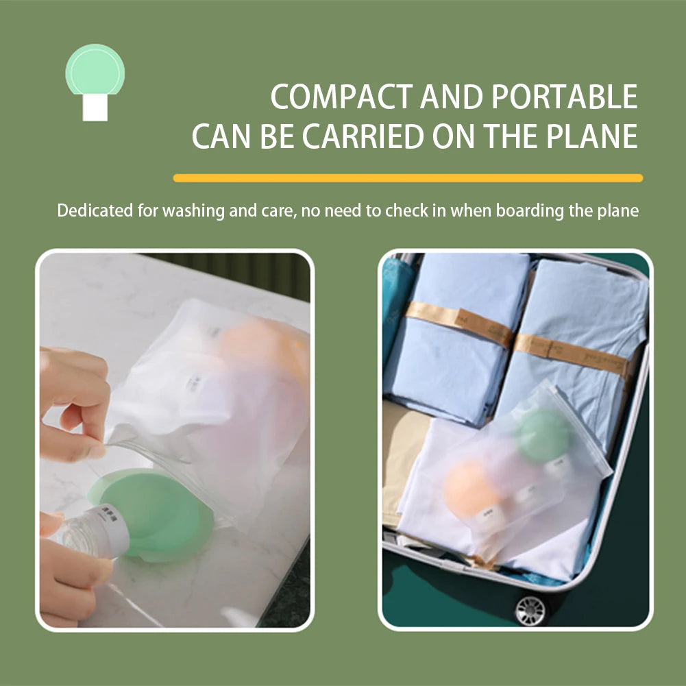 Silicone Travel Bottles 3-Pack – Refillable Leak-Proof Dispensers