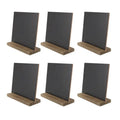 18-Pack Rustic Chalkboard Signs with Wood Stands – 6x5 Inch