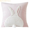 Rabbit Cushion Cover 45x45cm Square Sofa Decorative Pillow