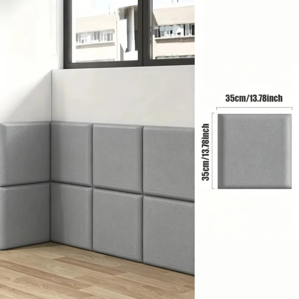 Self-Adhesive Soft Wall Panels – Cushioned Headboard Decor Tiles