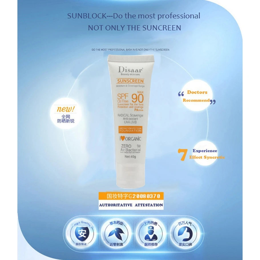 VIBE SPF 90+ Facial Sunscreen – Waterproof UVA UVB Blue Light