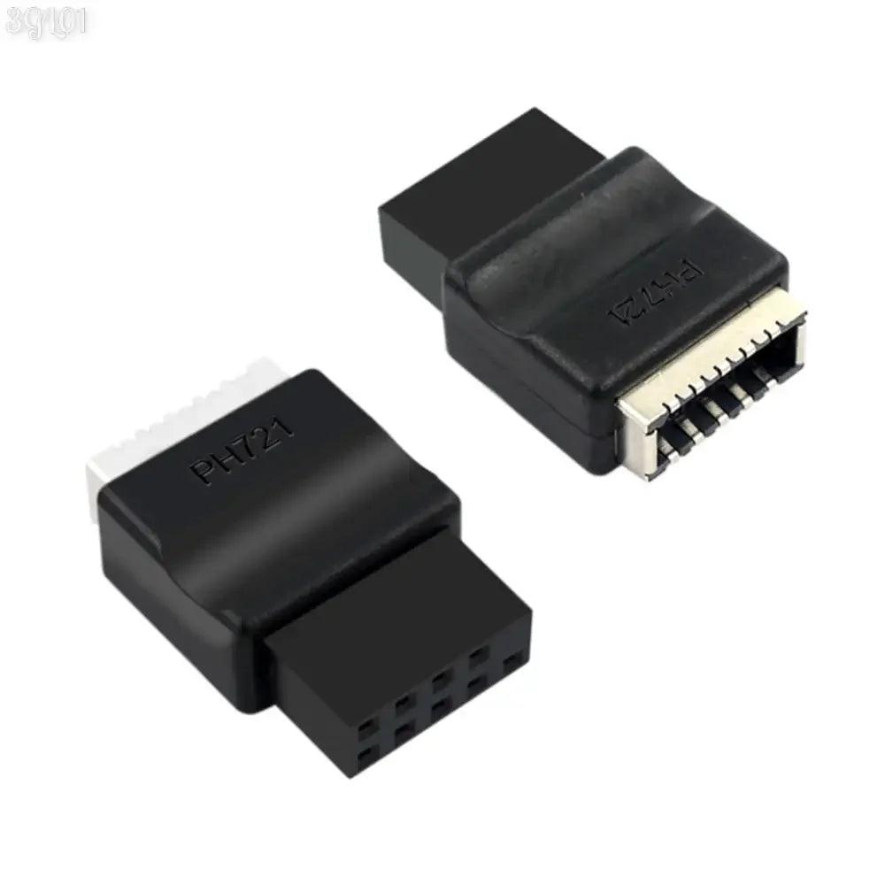 USB 2.0 9-Pin to Type-E Front Panel Header Adapter for PC