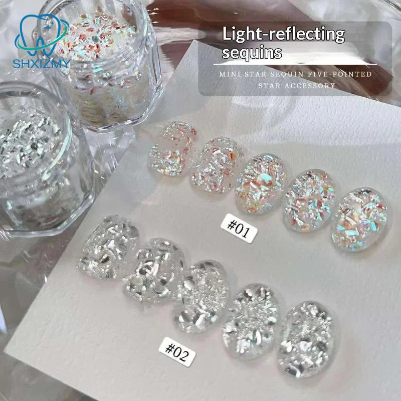 Multicolor Nail Glitter Powder – Metallic Iridescent DIY Glitter