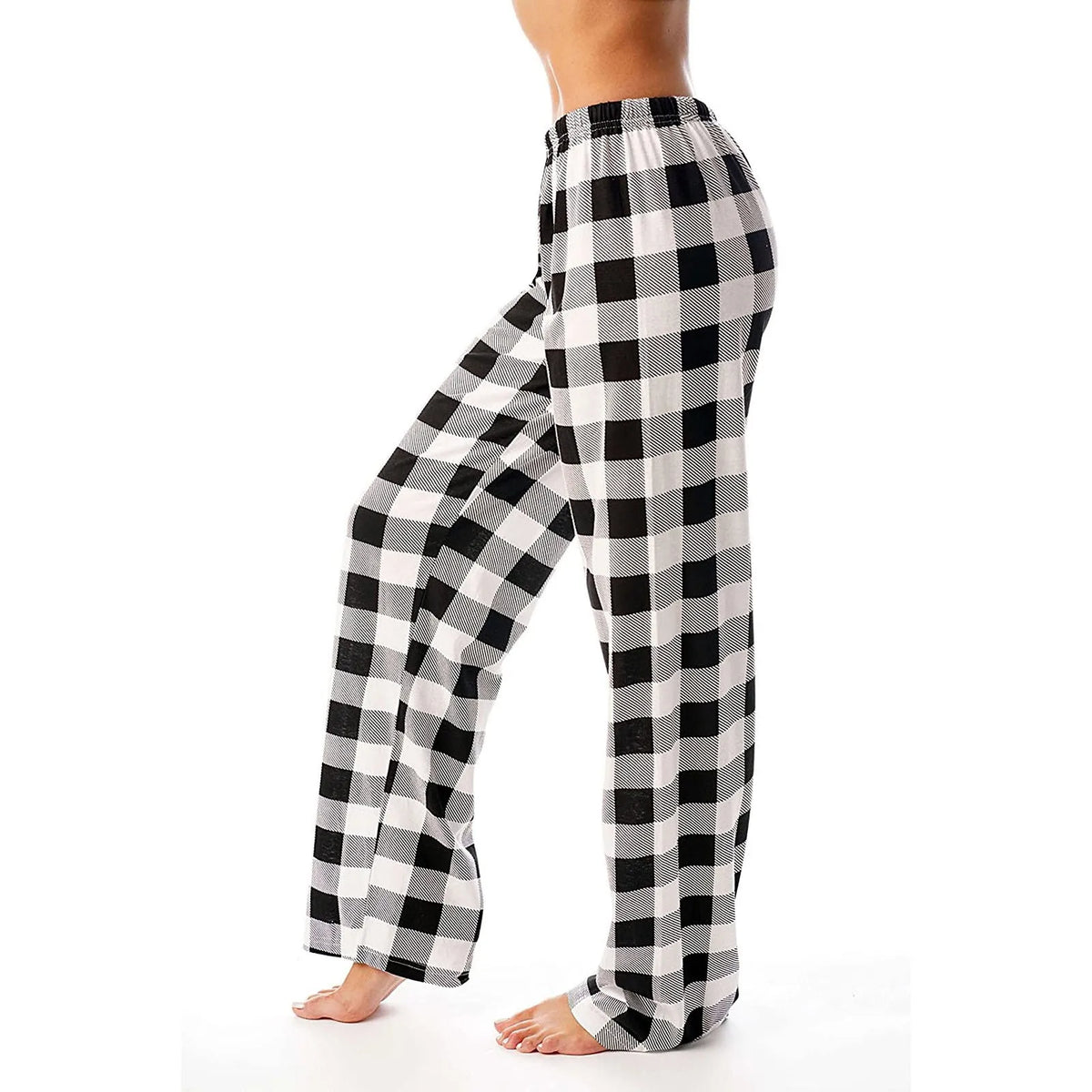 Women's Plaid Lounge Pants – Drawstring Sleep Bottoms S–3XL