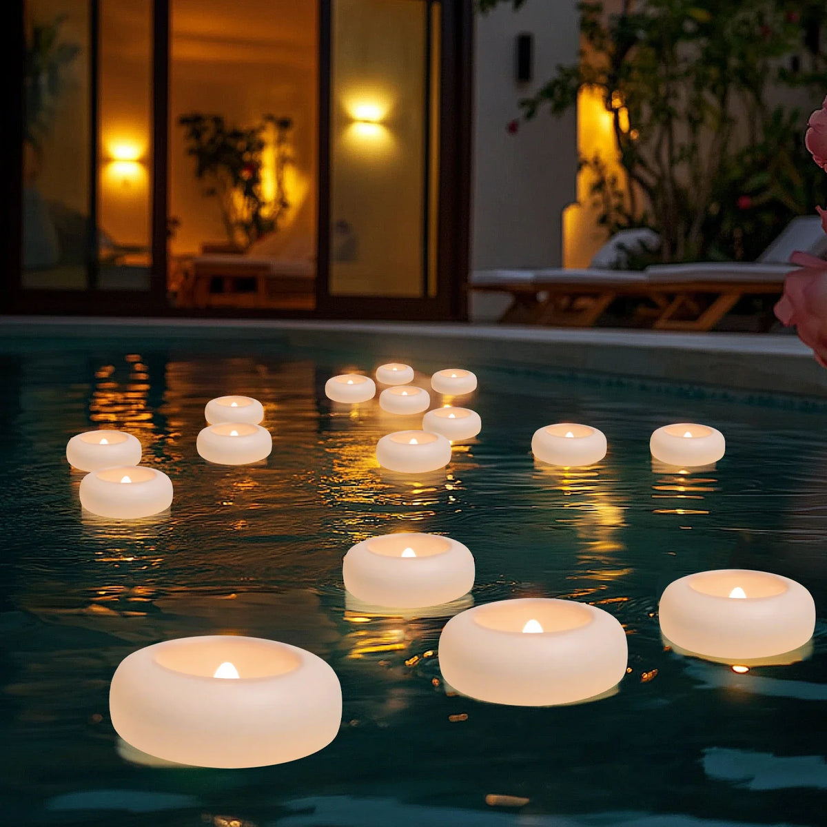 Flameless LED Floating Candles Battery Tealights 12/24 Pack