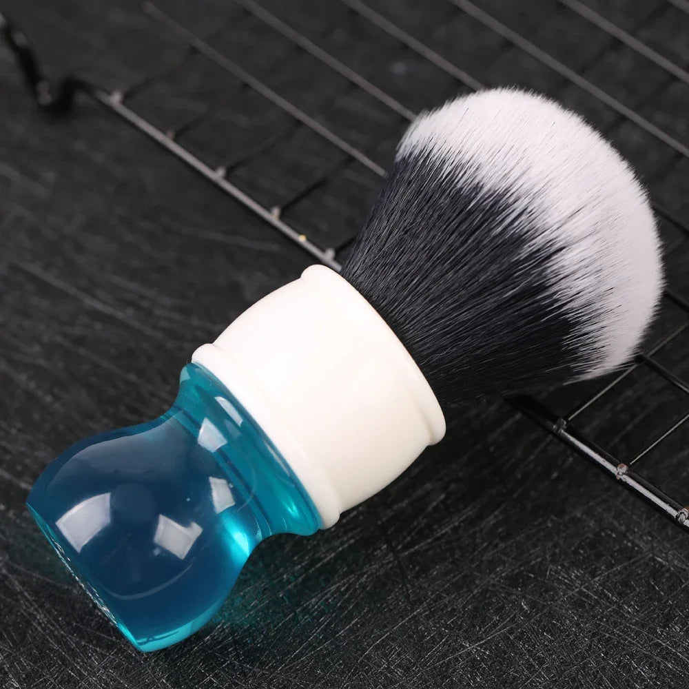 Yaqi 24mm Aqua Tuxedo Synthetic Wet Shaving Brush for Men