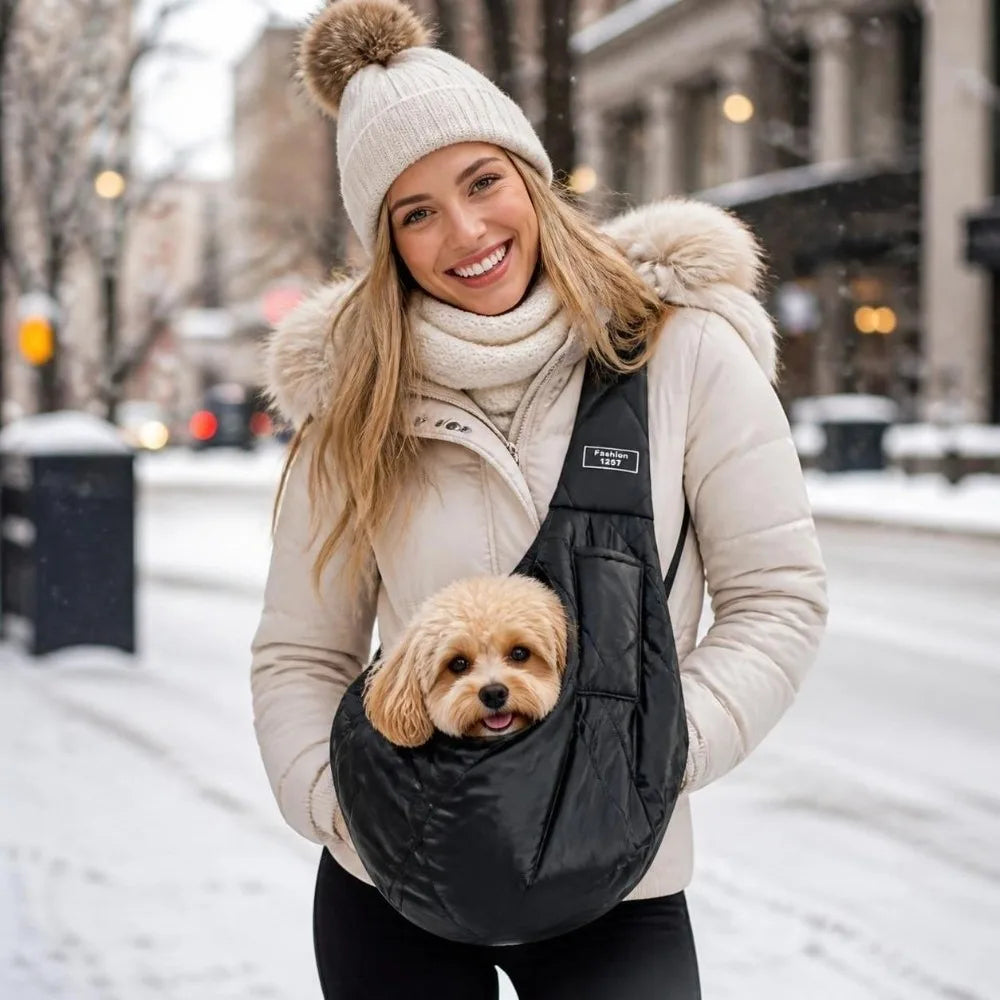 Warm Pet Sling Carrier Bag with Pocket – Dogs & Cats