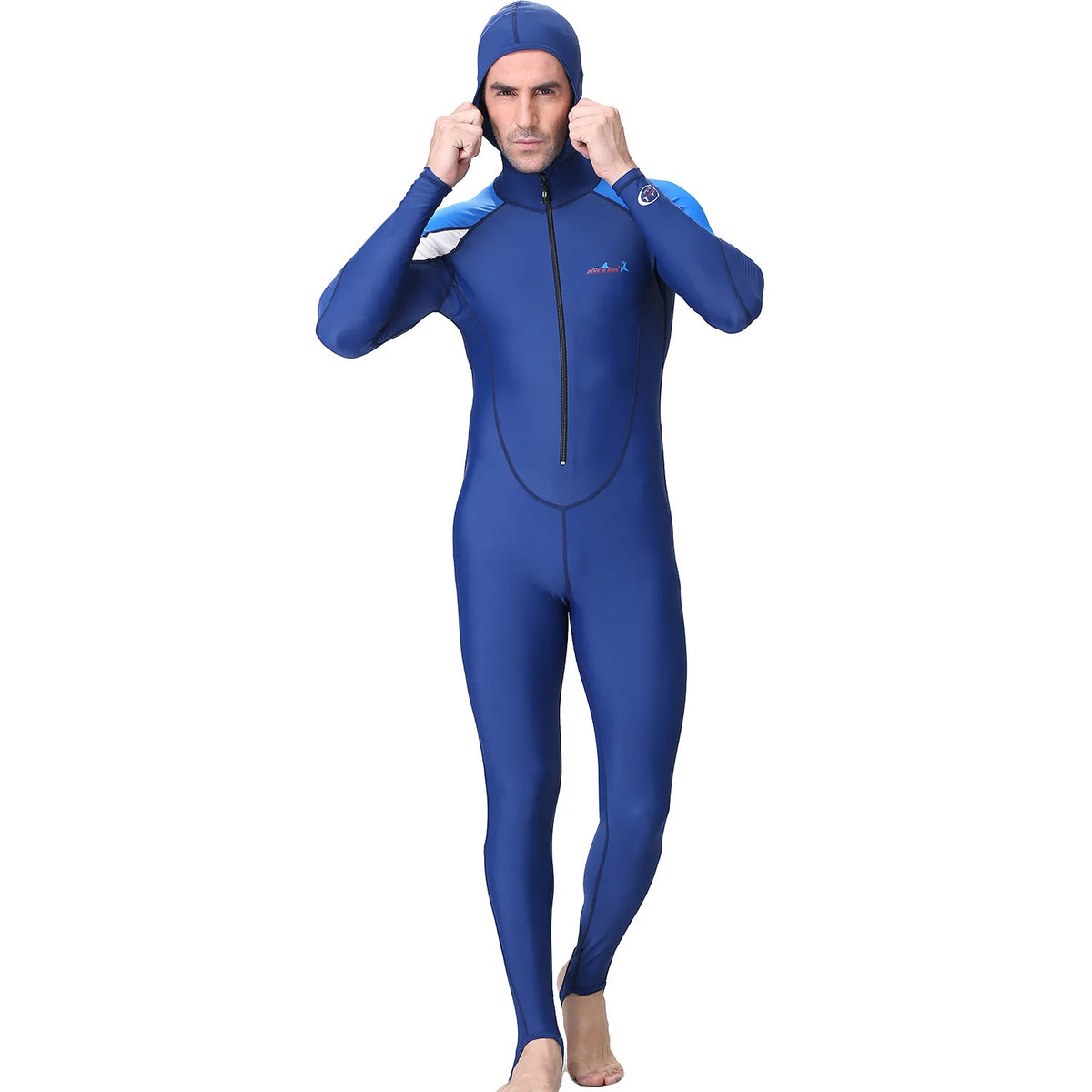 UPF 50+ Hooded One-Piece Rash Guard Wetsuit – Long Sleeve