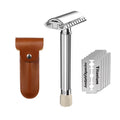 Men's Folding Safety Razor – Double Edge Titanium Blades